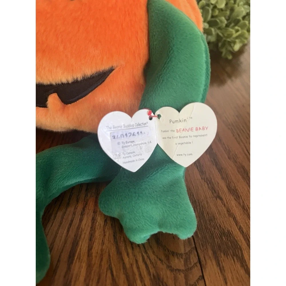 Ty Large Plush Beanie Original Buddy - PUMKIN' the Pumpkin Beanie Baby 1999